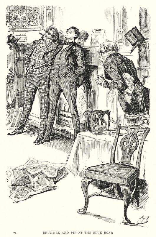 Ilustrace pro Velká očekávání od Charlese Dickense (litho) od Harry Furniss