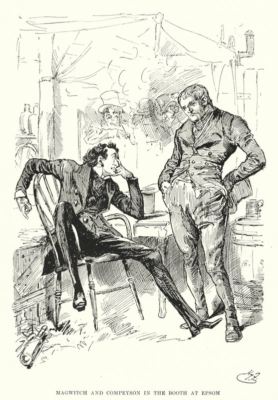 Ilustrace pro Velká očekávání od Charlese Dickense (litho) od Harry Furniss