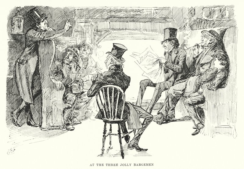 Ilustrace pro Velká očekávání od Charlese Dickense (litho) od Harry Furniss
