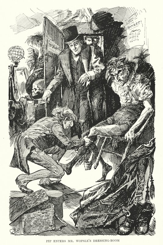 Ilustrace pro Velká očekávání od Charlese Dickense (litho) od Harry Furniss