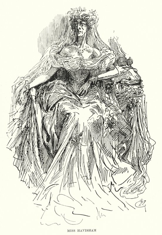 Ilustrace pro Velká očekávání od Charlese Dickense (litho) od Harry Furniss