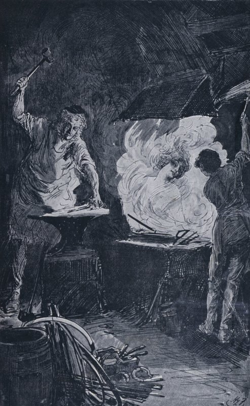 Ilustrace pro Velká očekávání od Charlese Dickense (litho) od Harry Furniss