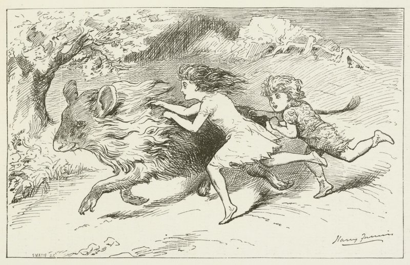 Ilustrace pro Sylvie a Bruna od Lewise Carrolla od Harry Furniss