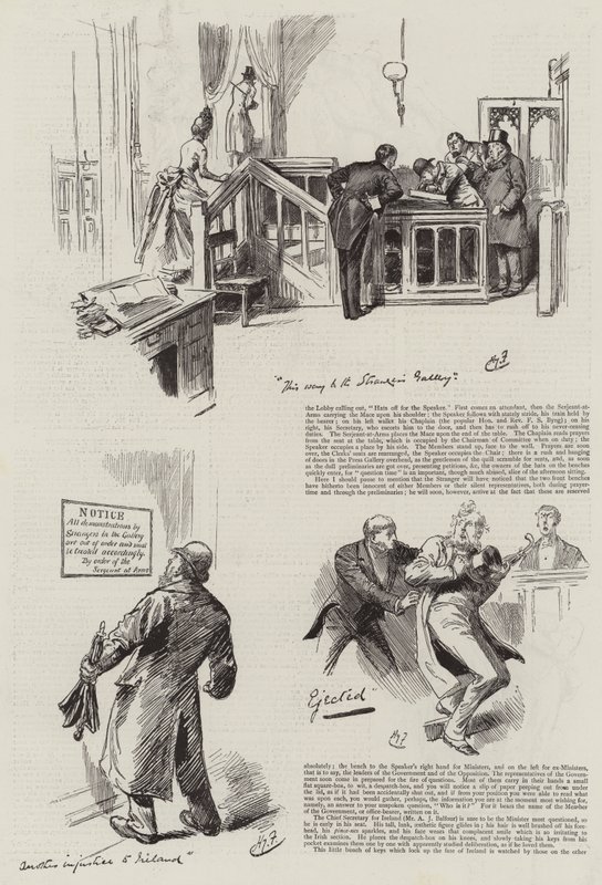 Život v parlamentu, Cizinci ve sněmovně od Harry Furniss