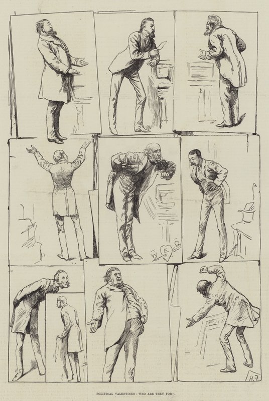 Političtí Valentýni, pro koho jsou od Harry Furniss