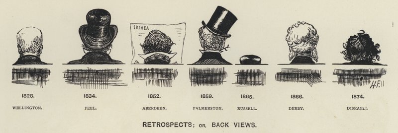 Retrospektivy nebo pohledy zezadu na přední politiky 19. století (litho) od Harry Furniss