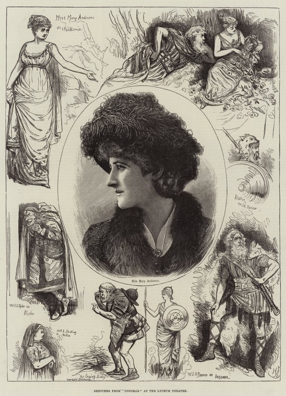 Skici od Ingomara v divadle Lyceum od Harry Furniss