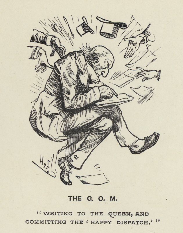 The Grand Old Man - GOM - W E Gladstone (litho) od Harry Furniss