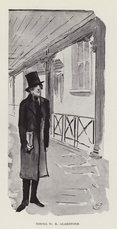 Mladý W E Gladstone od Harry Furniss