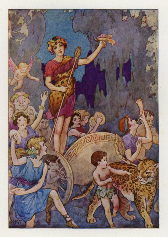 Bacchus (barevná litografie) od Harry George Theaker