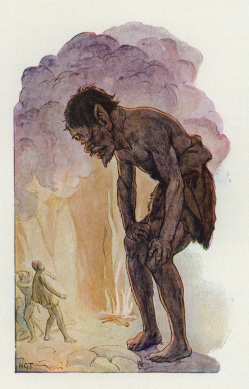 Kyklop (barevná litografie) od Harry George Theaker