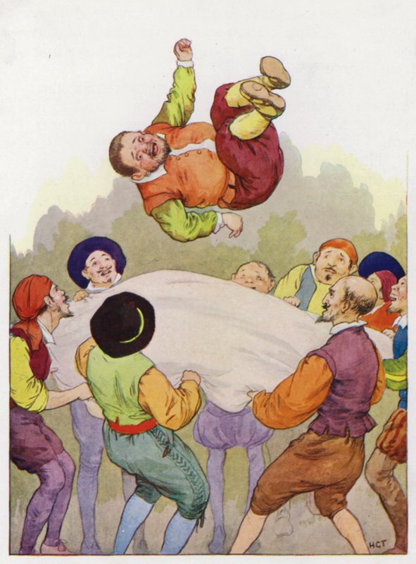 Ilustrace k Donu Quijotovi (barevná litografie) od Harry George Theaker