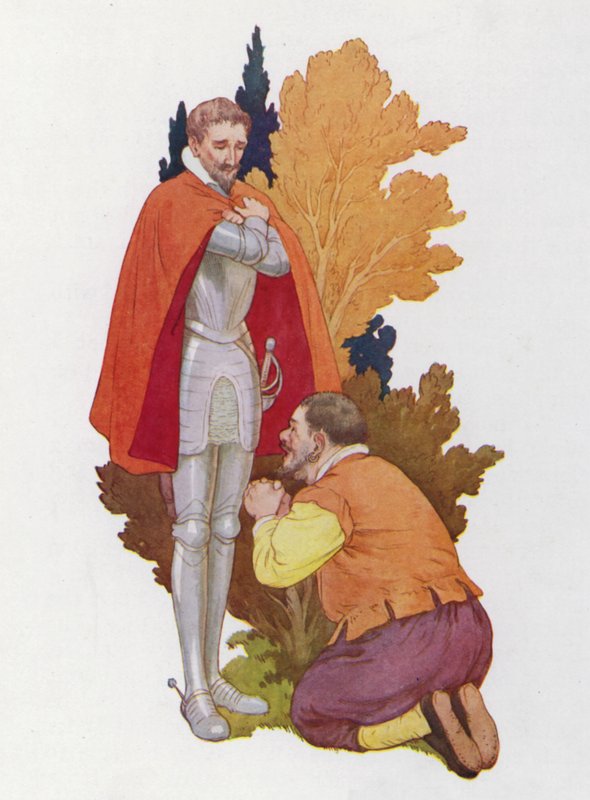 Ilustrace k Donu Quijotovi (barevná litografie) od Harry George Theaker