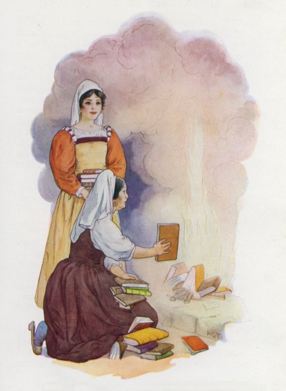 Ilustrace k Donu Quijotovi (barevná litografie) od Harry George Theaker