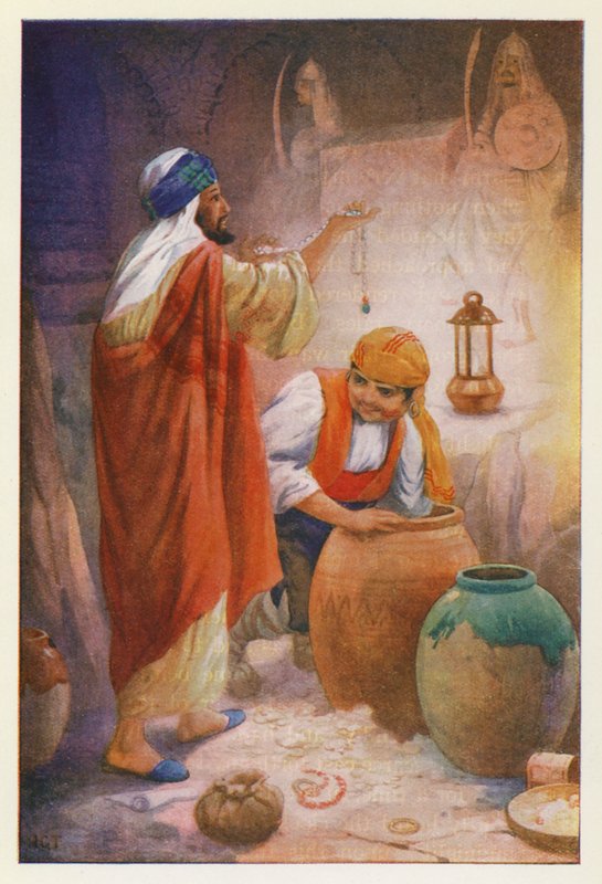 Peregil, Gallego a Maur (barevná litografie) od Harry George Theaker