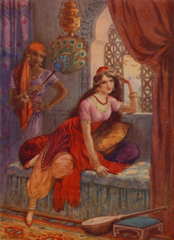 Sindibádova nevěsta (barevná litografie) od Harry George Theaker