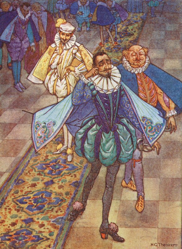 Auto-Da-Fe, španělská legenda (barevná litografie) od Harry George Theaker