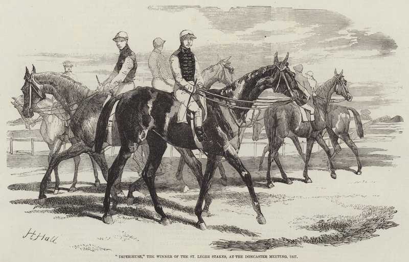 Imperieuse, vítěz St Leger Stakes, na setkání v Doncasteru, 1857 od Harry Hall