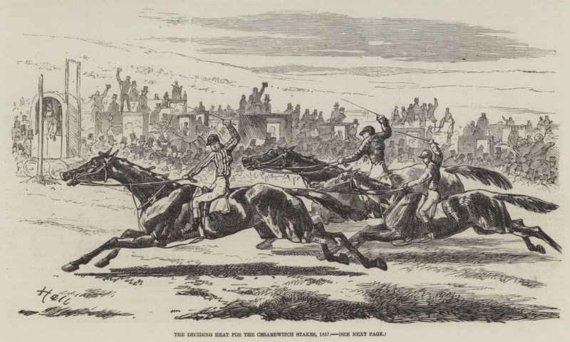 The Deciding Heat for the Cesarewitch Stakes, 1857 od Harry Hall