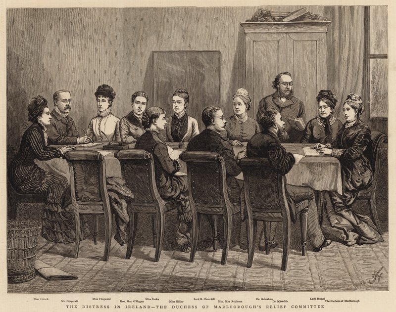 The Distress in Ireland, Pomocný výbor vévodkyně z Marlborough od Harry Hamilton Johnston