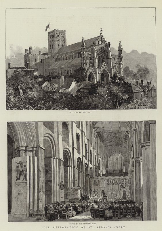 Rytina Restoration of St Albans Abbey od Harry Hine