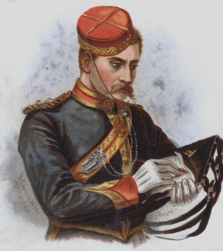 Kapitán 12. kopiníků (chromolitho) od Harry Payne