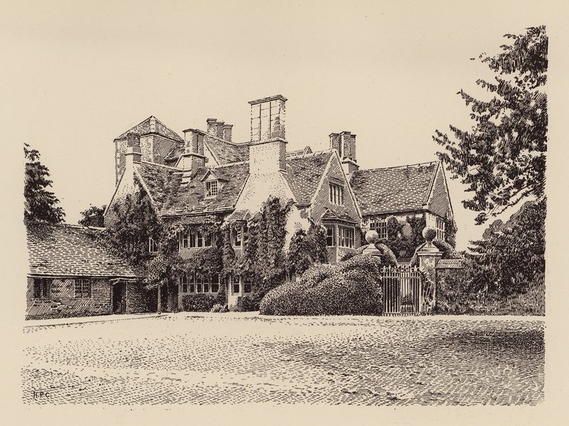 Cote House, Bampton, Oxfordshire (barevné lito) od Harry Percy Clifford