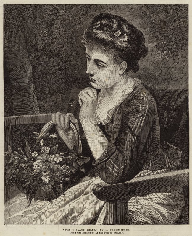 Vesnická Belle od Heinrich Wilhelm Schlesinger