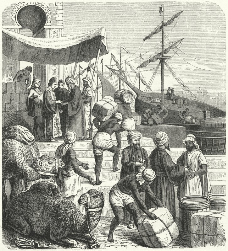 Arabští obchodníci (rytina) od Heinrich Leutemann