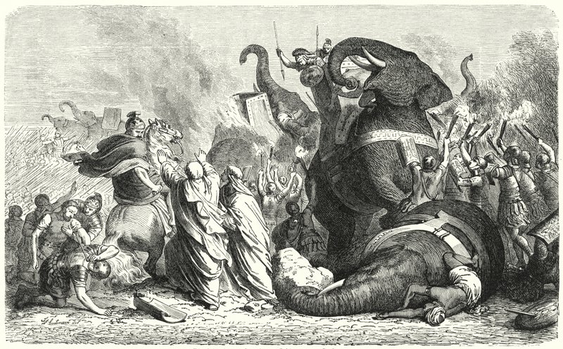 Bitva u Asculum, 279 př.nl (rytina) od Heinrich Leutemann