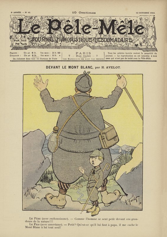 Před Mont Blancem. Ilustrace pro Le Pele-Mele, 1902 od Henri Avelot