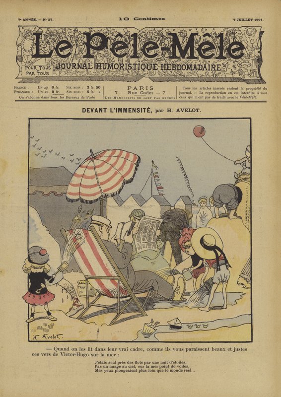 Před limmensite. Ilustrace pro Le Pele-Mele, 1901 od Henri Avelot