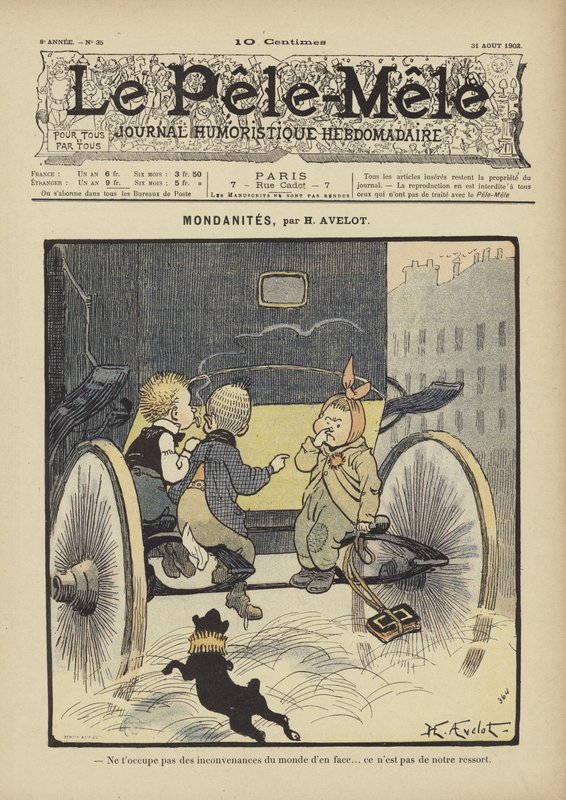 Mondanité. Ilustrace pro Le Pele-Mele, 1902 od Henri Avelot