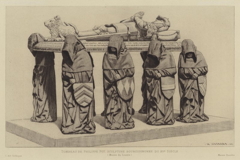 Hrobka Philippe Pot, Grand Seneschal Burgundska, 15. století od Henri Charles Guérard