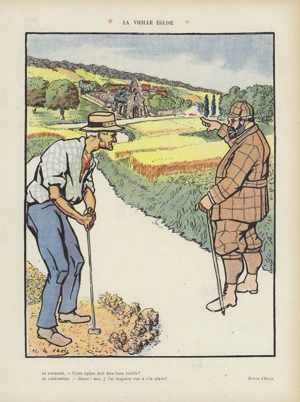 Starý kostel. Ilustrace pro Le Rire od Henri Gabriel Ibels