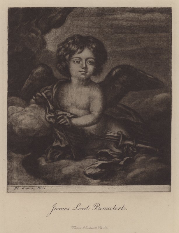 James, Lord Beauclerk, druhý syn krále Karla II a Nell Gwyn (rytina) od Henri Gascar