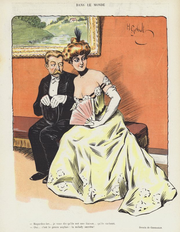 Ilustrace pro Le Rire (barevné lito) od Henri Gerbault