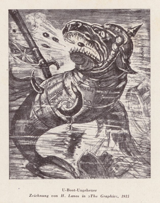 Ponorkové monstrum (litografie) od Henri Lanos