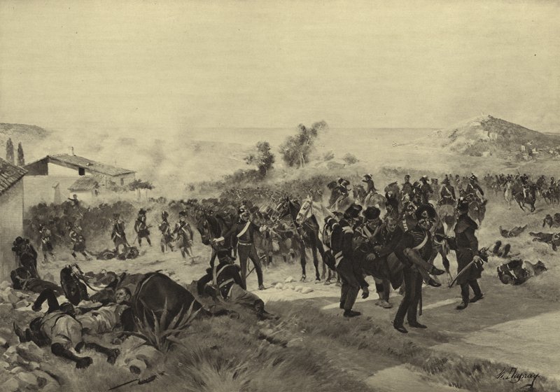 Bitva u Koruny, 1809 (hlubotisk) od Henri Louis Dupray