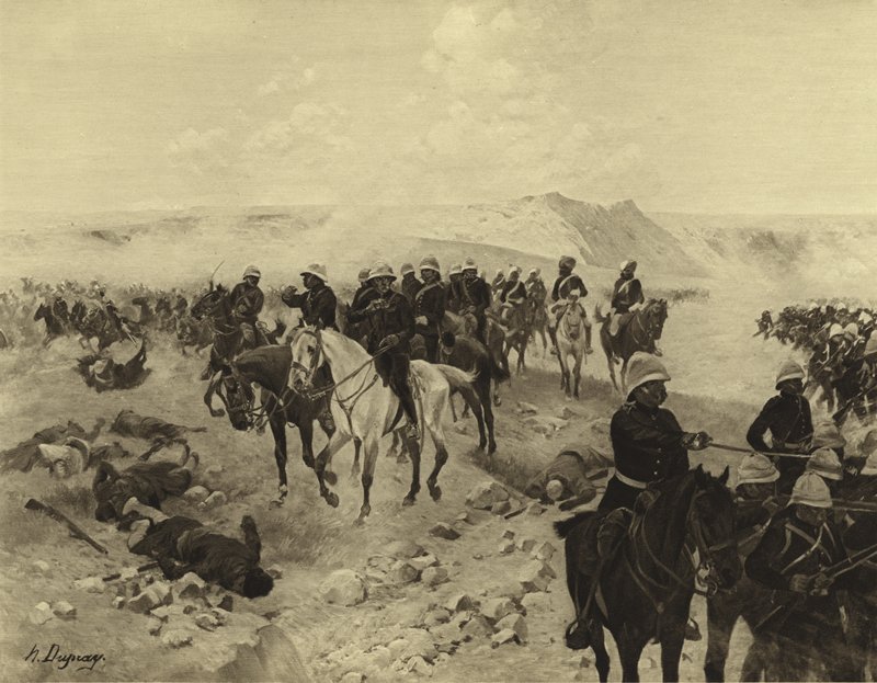 Bitva u Kandaháru, 1879 (hlubotisk) od Henri Louis Dupray