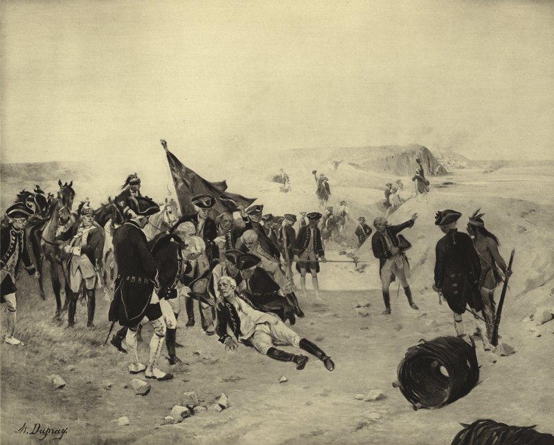 Obléhání Quebecu, 1759 (hlubotisk) od Henri Louis Dupray