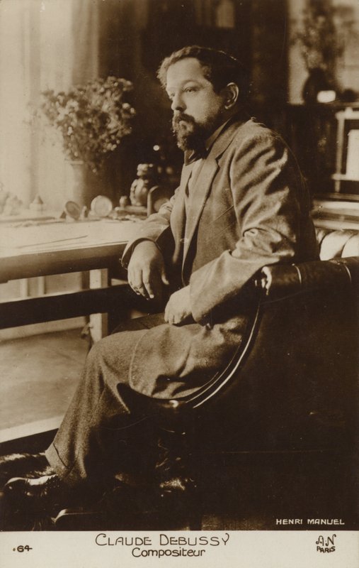 Claude Debussy, francouzský skladatel (1862-1918) (čb foto) od Henri Manuel