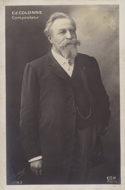 Edouard Colonne, francouzský dirigent a houslista (1838-1910) (čb fotografie) od Henri Manuel