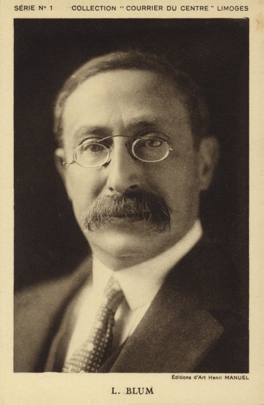 Leon Blum, asi 30. léta 20. století (čb fotografie) od Henri Manuel