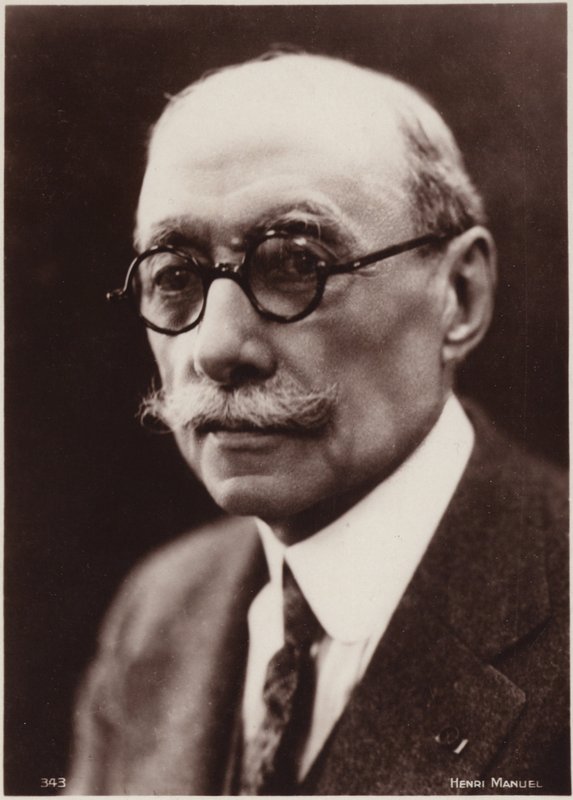 Portrét Andreho Messagera (černobílá fotografie) od Henri Manuel