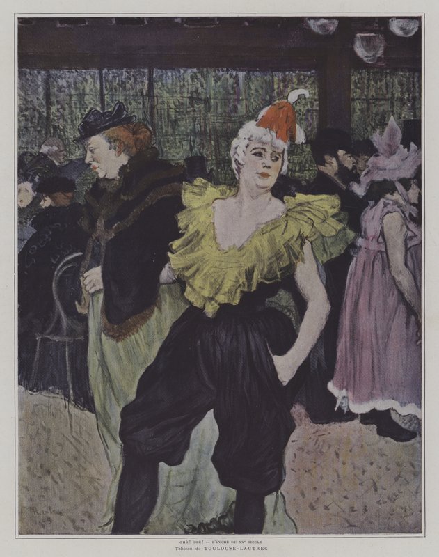 Clowness Cha-U-Kao v Moulin Rouge od Henri de Toulouse Lautrec