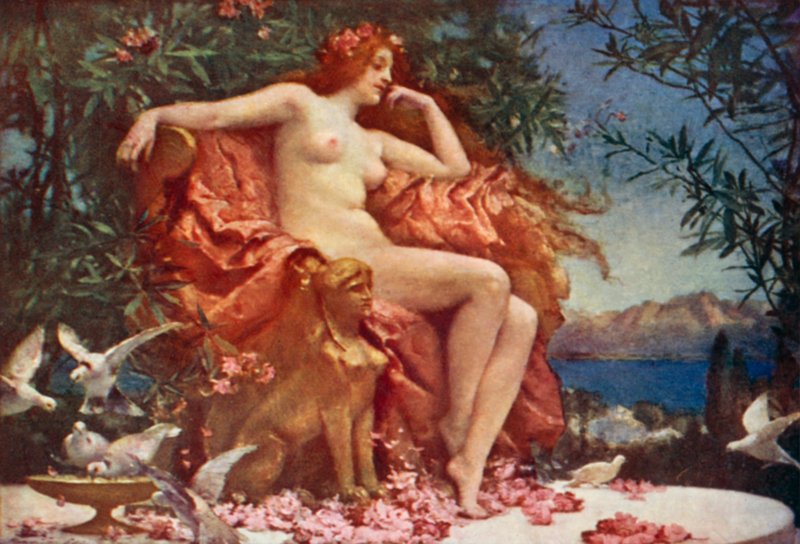 Venuše na trůnu od Henrietta Rae