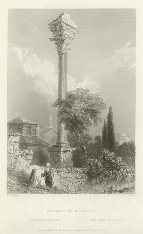 Marciánův sloup, Konstantinopol, 1839 od Henry Adlard