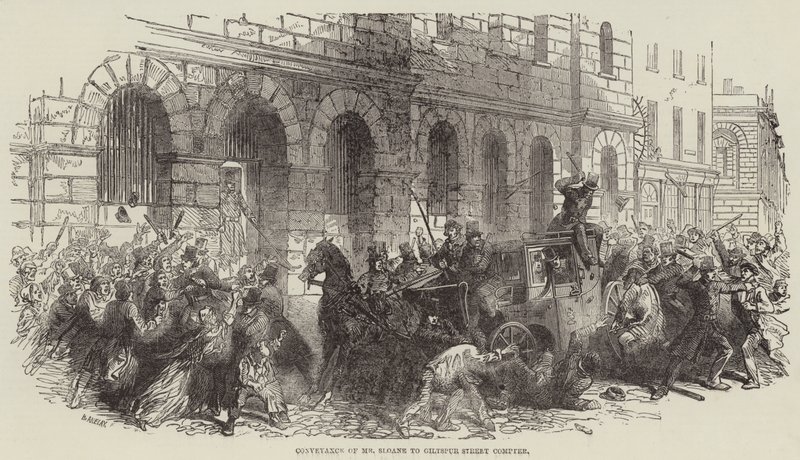 Převoz pana Sloana do Giltspur Street Compter od Henry Anelay