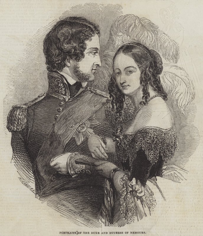 Portréty vévody a vévodkyně z Nemours od Henry Anelay
